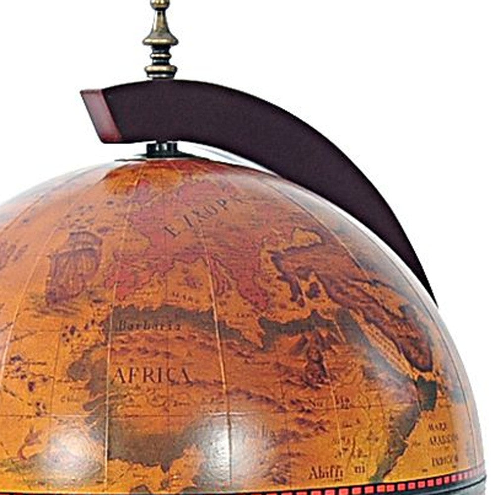 13" X 15" X 19" Red Globe With Chess Holder