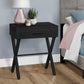 22" Black End Table With Drawer