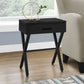 22" Black End Table With Drawer