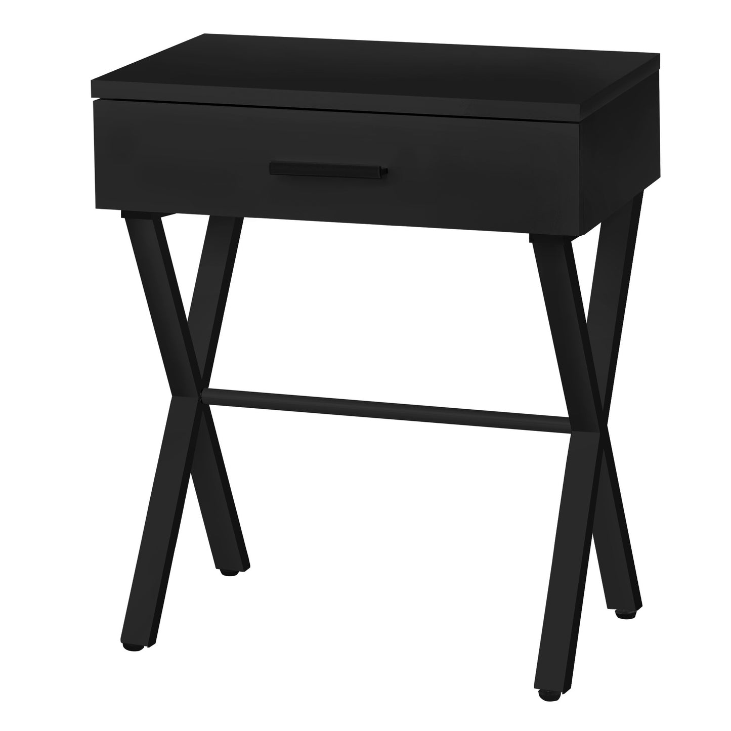 22" Black End Table With Drawer