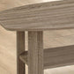 Set of Three 36" Taupe Coffee Table With Shelf