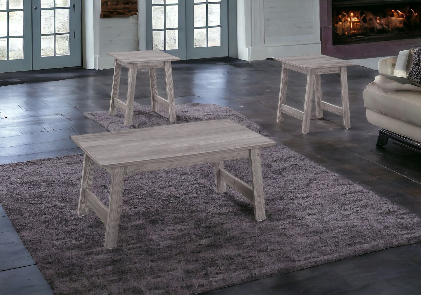 Grey Table Set - 3Pcs Set