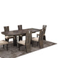 Seven Piece Gray Dining Set with Six Chairs