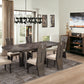 Seven Piece Gray Dining Set with Six Chairs