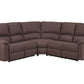 Brown Polyester Blend Reclining U Shaped Three Piece Corner Sectional