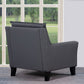 32" Gray And Black Fabric Arm Chair