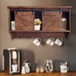 Rustic Wooden Shelf With Barn Door Storage And Hooks