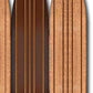 Warm Brown Long Board 3 Panel Room Divider Screen