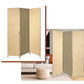 Brown Upholstered 3 Panel Room Divider Screen