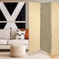 Brown Upholstered 3 Panel Room Divider Screen