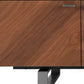 71" Brown Wood Cabinet_Enclosed storage TV Stand