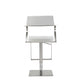 21 " White And Silver Stainless Steel Bar Chair