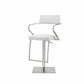 21 " White And Silver Stainless Steel Bar Chair