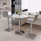 26 " Light Gray And Silver Stainless Steel Counter Height Bar Chair