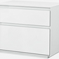 Simplistic White Gloss 2 Drawer Nightstand