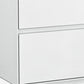 Simplistic White Gloss 2 Drawer Nightstand