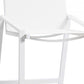 28" White Stainless Steel Counter Height Bar Chair