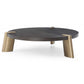 48 X 48 X 13 Wenge Veneer Stainless Steel Coffee Table