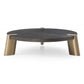 48 X 48 X 13 Wenge Veneer Stainless Steel Coffee Table