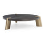 48 X 48 X 13 Wenge Veneer Stainless Steel Coffee Table