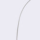 91" White Steel Arched Floor Lamp