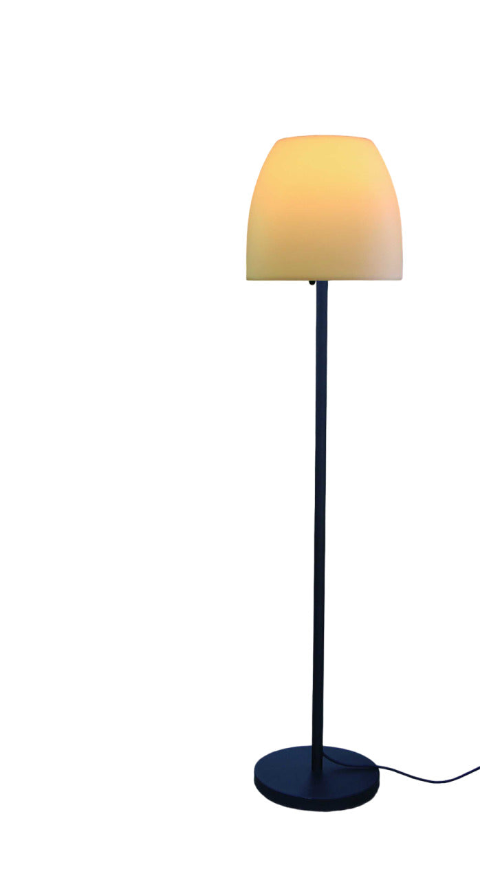 60" Traditional Shaped Floor Lamp With White Bowl Shade