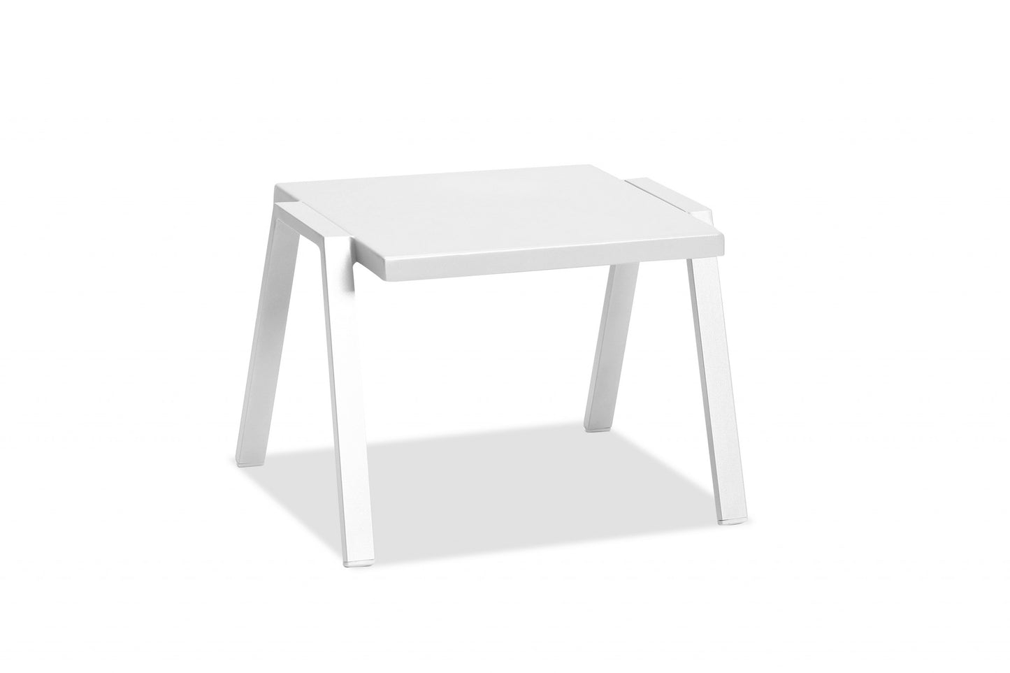 16" White Aluminum End Table