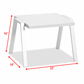 16" White Aluminum End Table