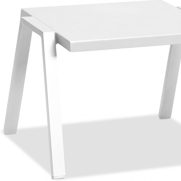 16 White Aluminum End Table