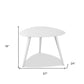 16" White Aluminum End Table