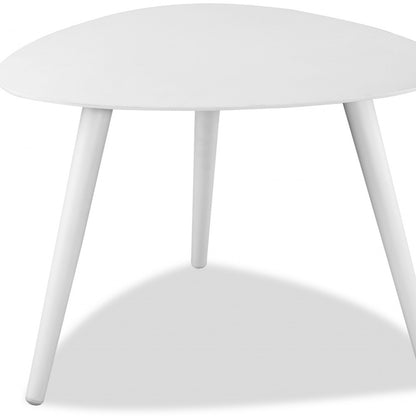 16" White Aluminum End Table