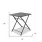 18" Gray Stainless Steel Square End Table