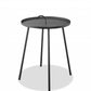 25" Gray Stainless Steel Round End Table