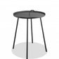 25" Gray Stainless Steel Round End Table