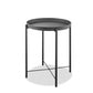 21" Gray Aluminum Round End Table