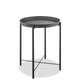 21" Gray Aluminum Round End Table