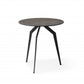 20" Black And Gray Ceramic Round End Table