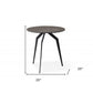 20" Black And Gray Ceramic Round End Table