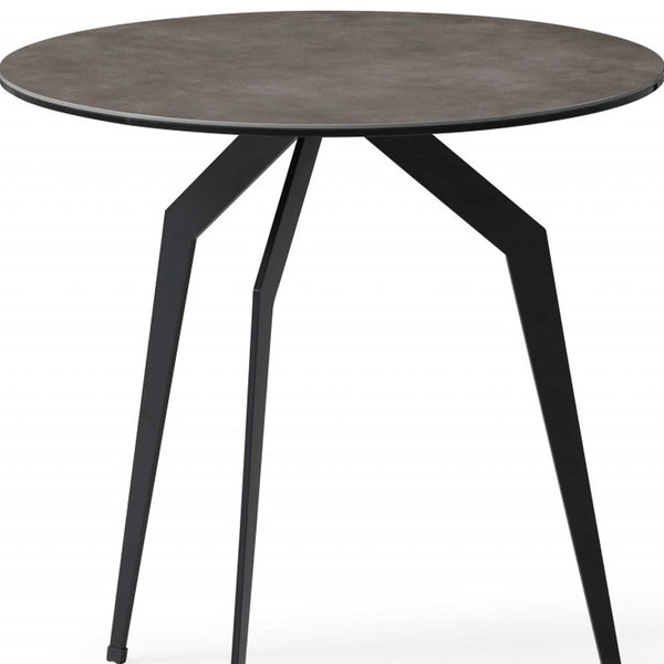 20 Black And Gray Ceramic Round End Table