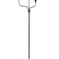 66" Silver Three Light Tree Floor Lamp With White Bowl Shades