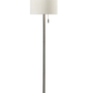 68" Traditional Shaped Floor Lamp With White Drum Shade