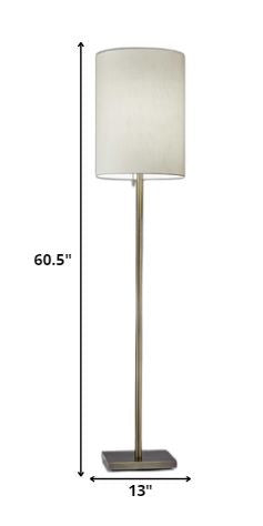 Floor Lamp Classic Silhouette Brushed Steel Metal