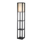 72" H Sleek Column Style Floor Lamp With Storage