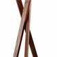 63" Solid Wood Tripod Floor Lamp With White Drum Shade