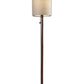 65" Solid Wood Traditional Shaped Floor Lamp With Beige Drum Shade