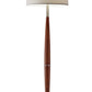 61" Solid Wood Traditional Shaped Floor Lamp With White Drum Shade