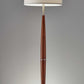 61" Solid Wood Traditional Shaped Floor Lamp With White Drum Shade