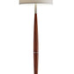 61" Solid Wood Traditional Shaped Floor Lamp With White Drum Shade