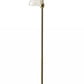 69" Black Three Light Tree Floor Lamp With White Bowl Shade
