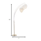 11" X 46"X 82" Brushed Steel Metal Arc Lamp